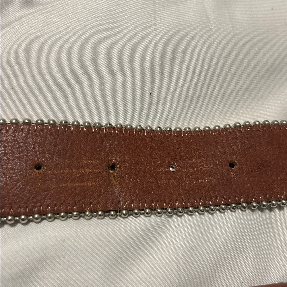 ๐ธ30%Off2๐ Leatherock brown stone leather belt poncho buckle - Picture 11 of 11